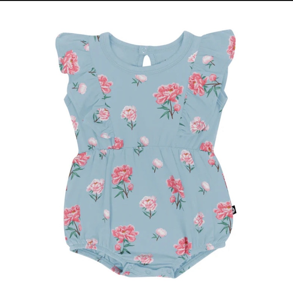 NWT Kyte BABY Bamboo Bubble Romper - Peony
